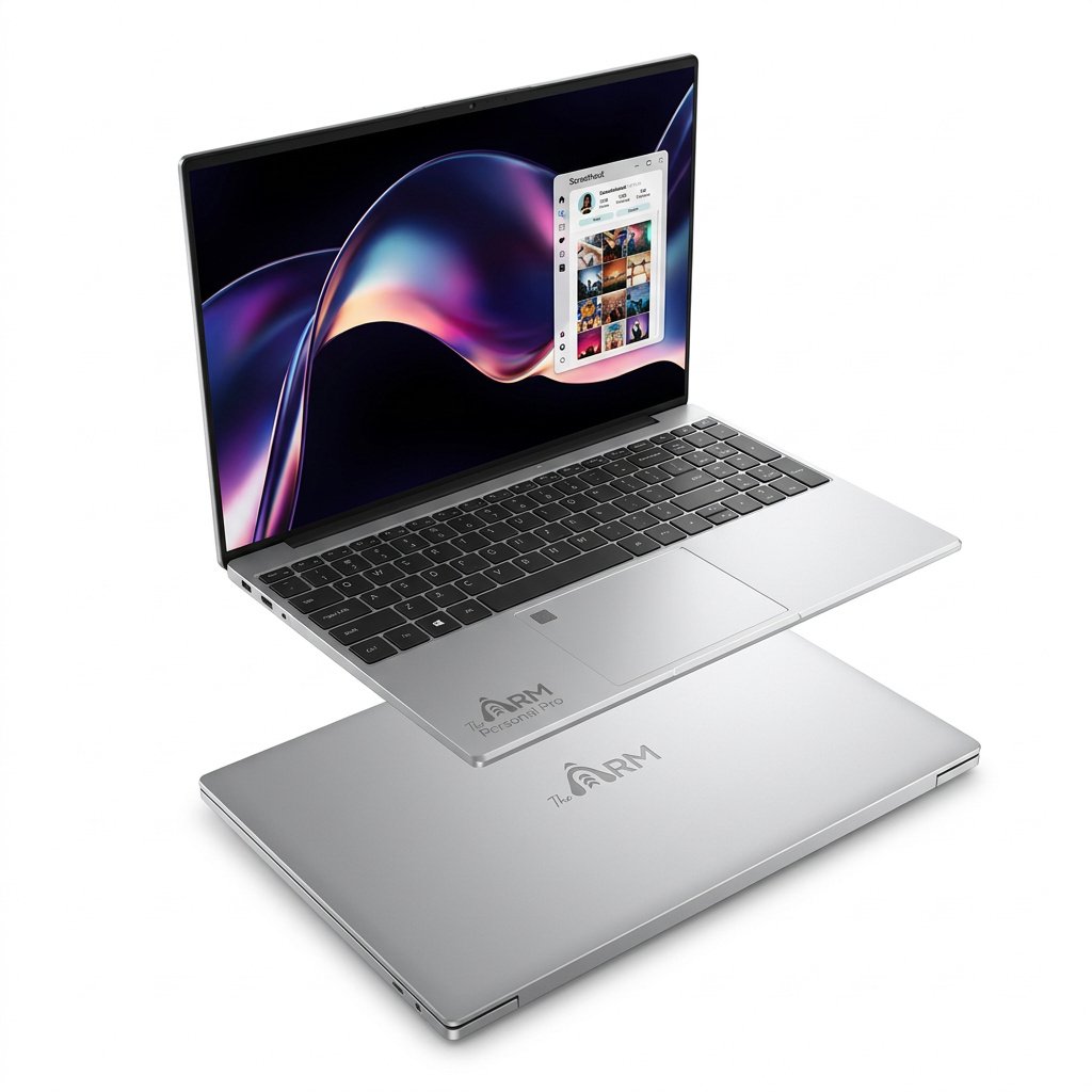 0a9b8cc0-9db9-49dd-b2a9-82c1af004e88-2026-03-25 TheARM Nexus 800 Laptop AMD Ryzen 7, 16GB, 512GB SSD, AMD Radeon Graphics, 15.6″ HD Display, Silver (Copy) - Image 1